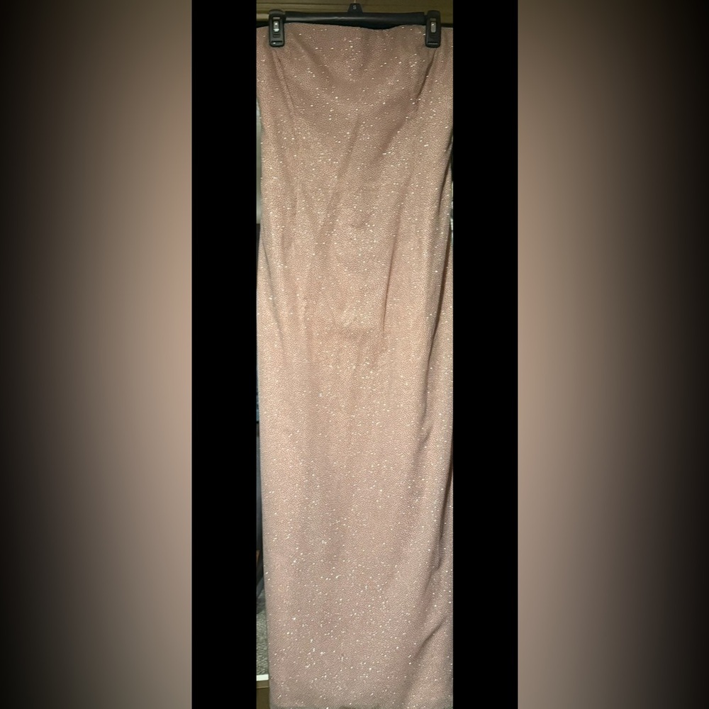 NWOT Elegant Sparkling Blush Strapless Formal Dress size 6